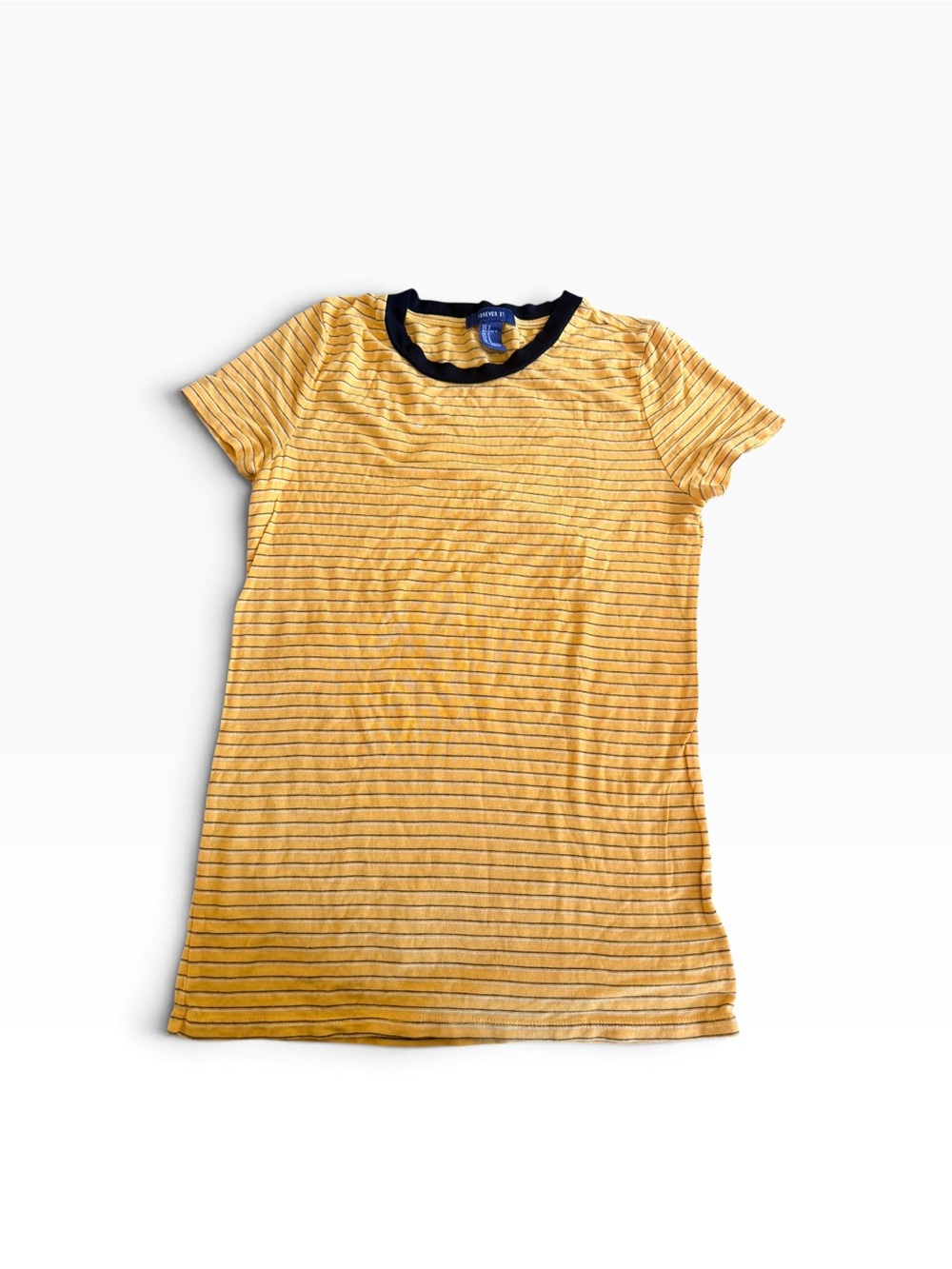 Forever 21 yellow stripe shirt (S/never used)